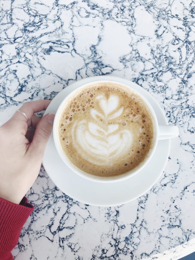 latte with foam art