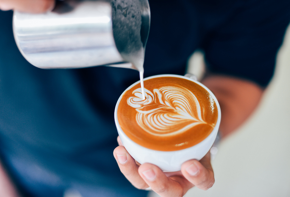 making latte art