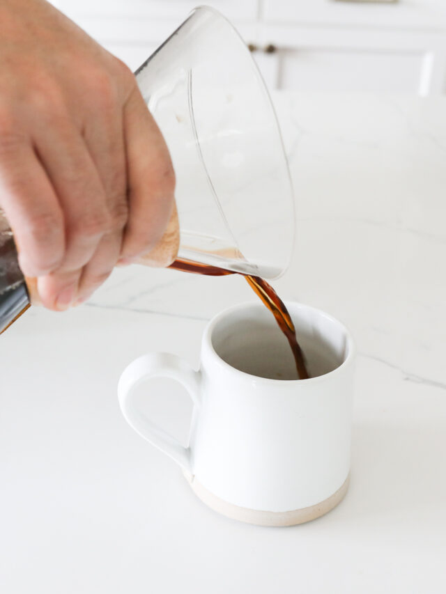 using a pour over to pour coffee