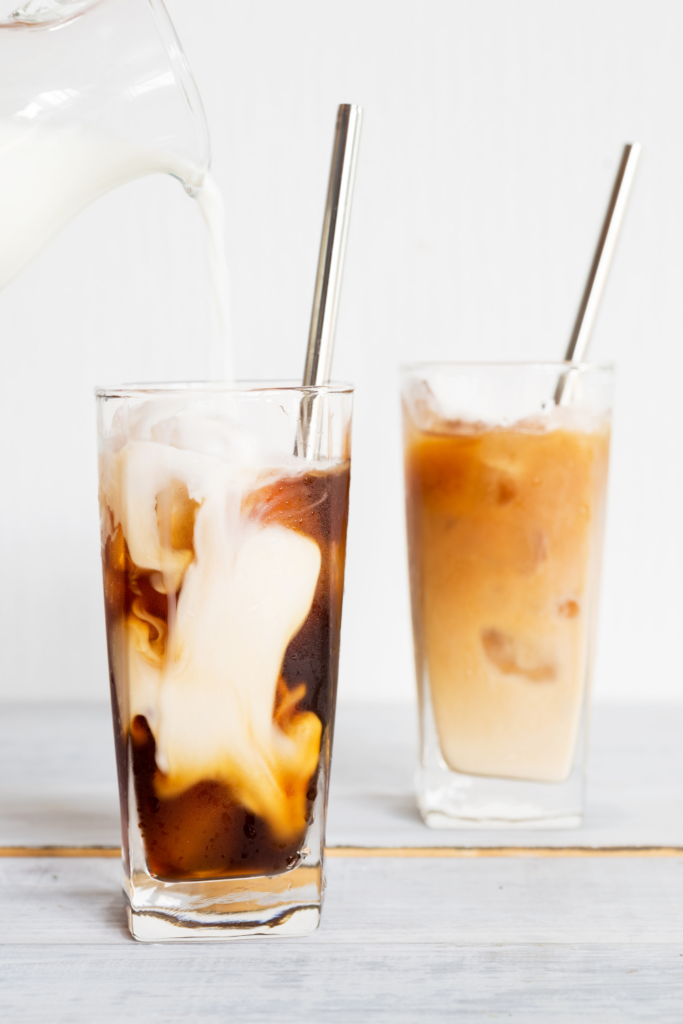 iced coffee vs iced lattes