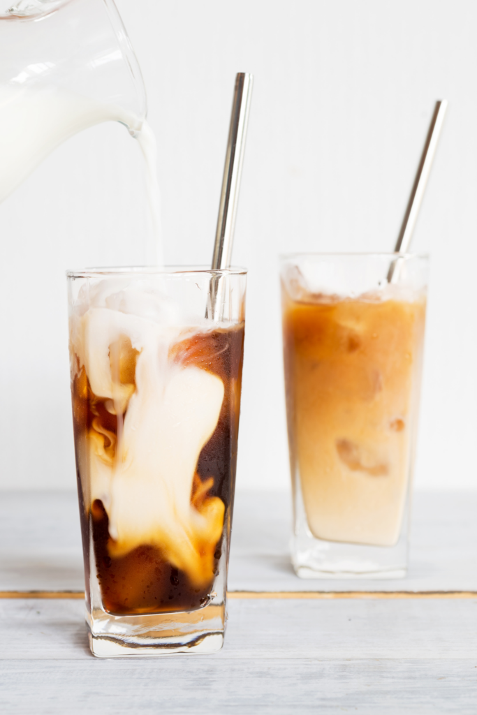 cold brew coffee with milk