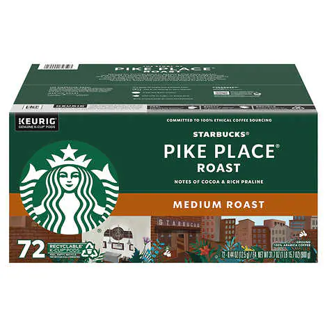 Starbucks Pike Place Medium Roast K-Cups