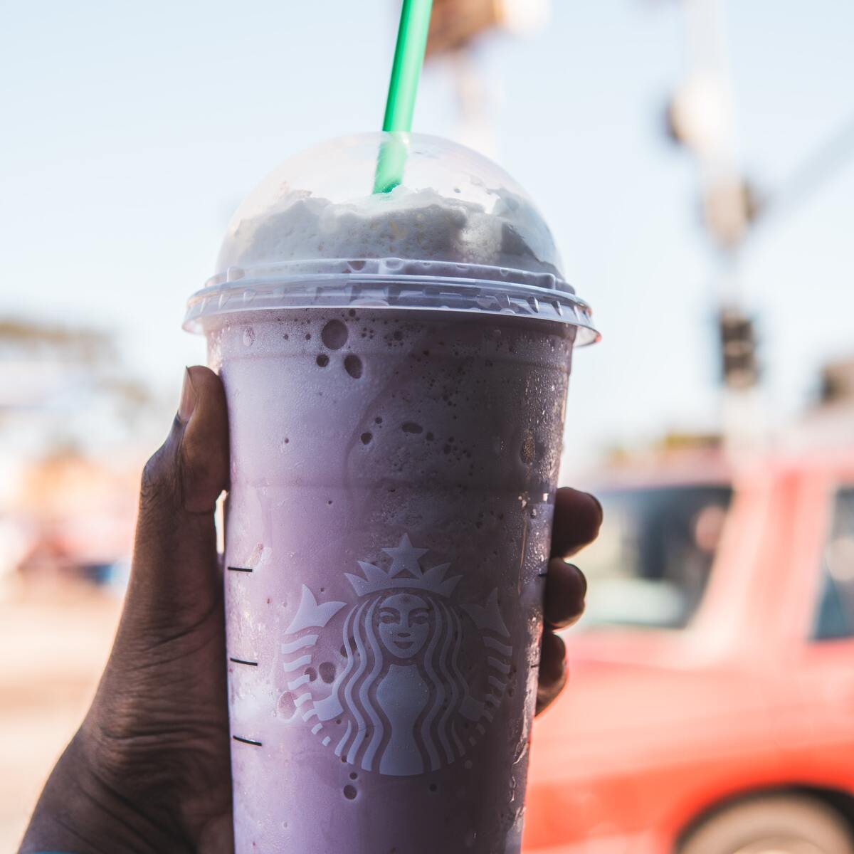 Starbucks strawberries and creme frappuccino