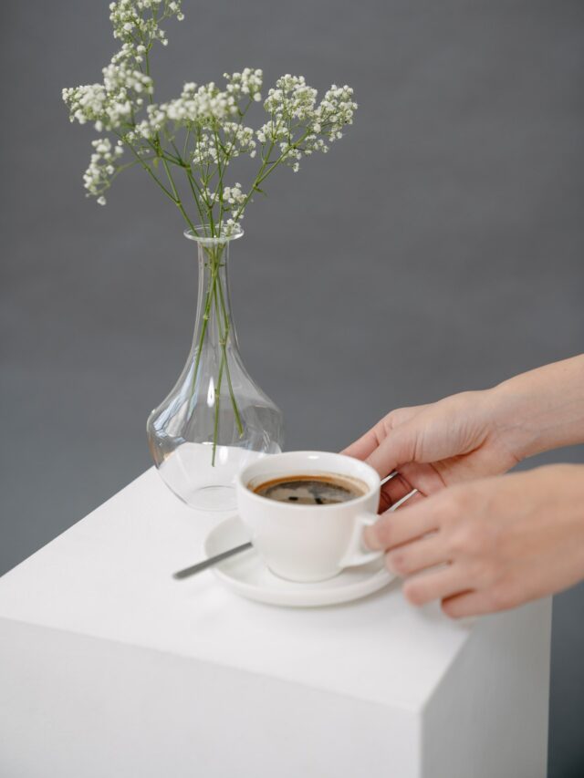 Americano in a white coffee cup