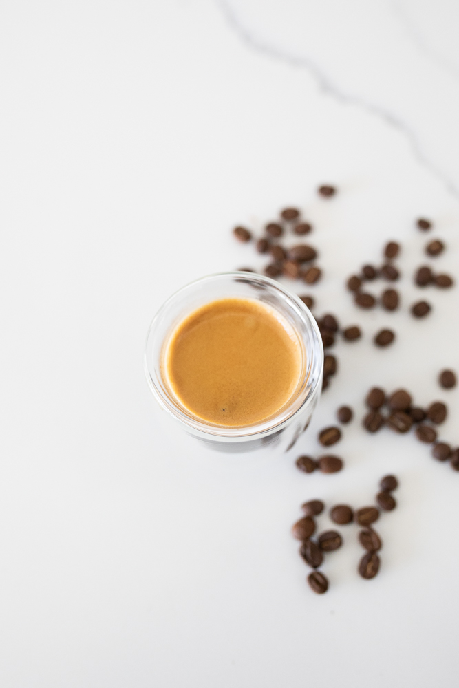 espresso on counter 