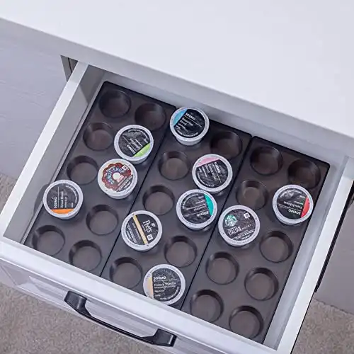 wobivcs Coffee Pod Storage Organizer for Kitchen Drawer Holders