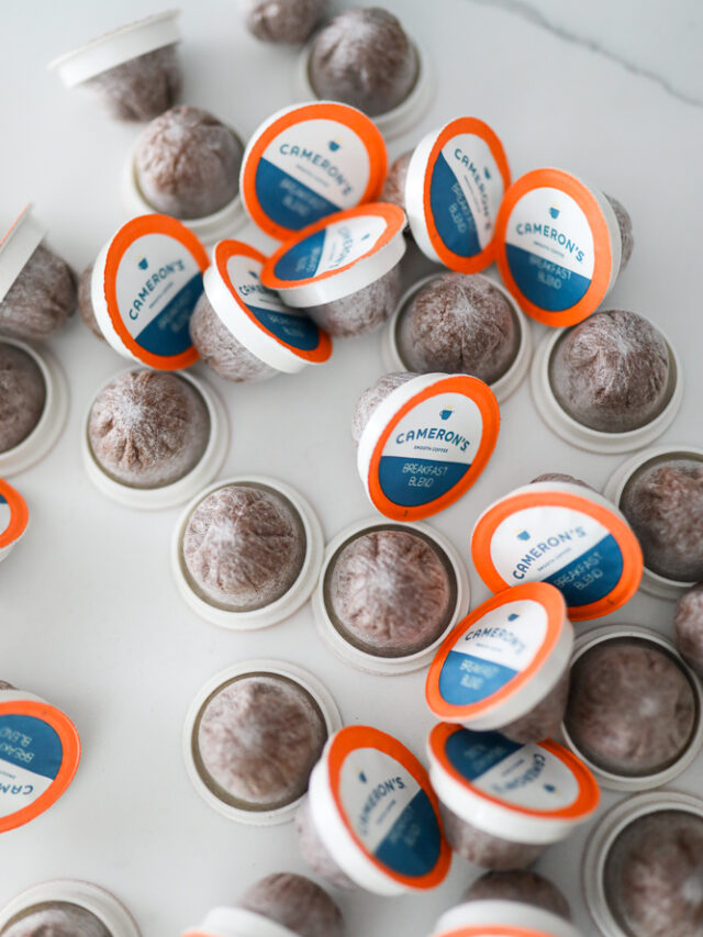 k cups laying out on a counter
