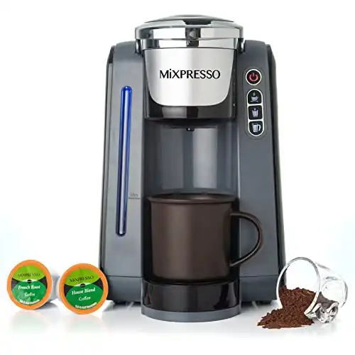 Mixpresso Single Serve Coffee Maker with K Cup Pods, 14oz Travel